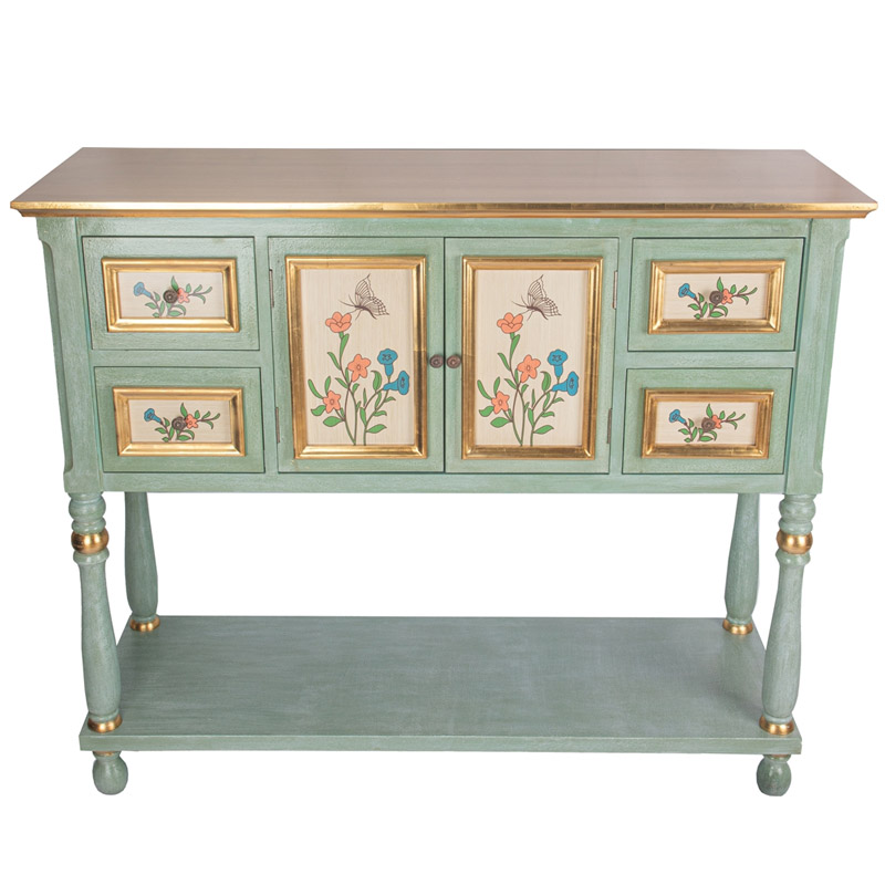 Комод в стиле прованс Massime Chest of drawers Светло-голубой Золотой Комод в стиле прованс Massime Chest of drawers Светло-голубой Золотой в Твери | Loft Concept