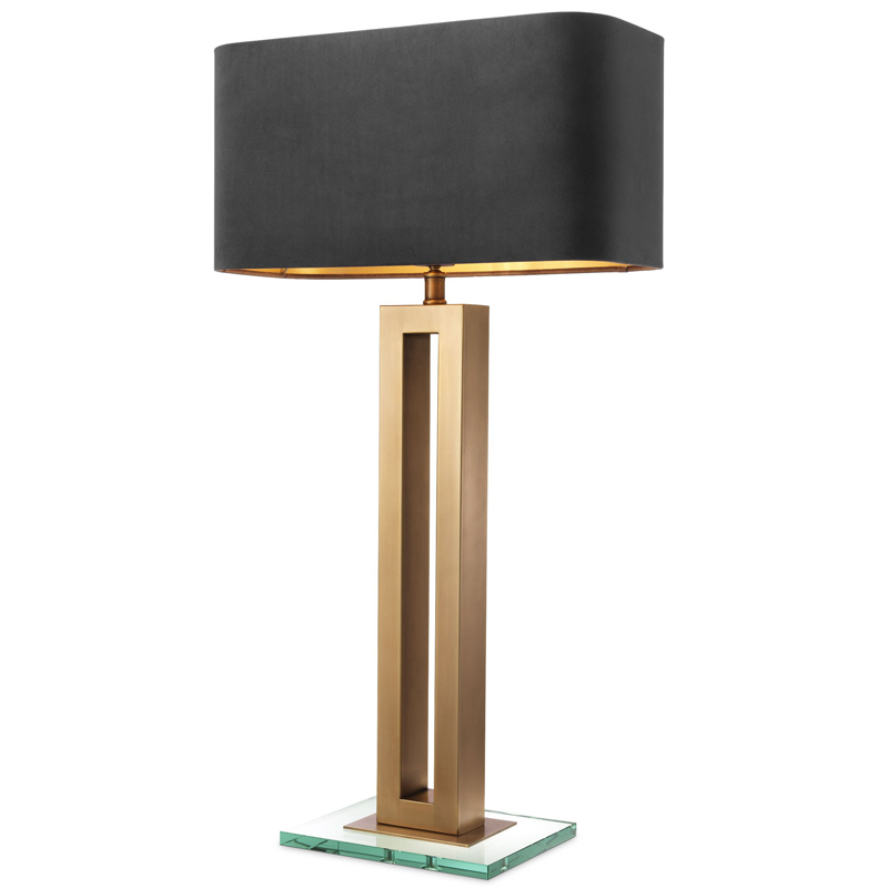 Настольная лампа Eichholtz Table Lamp Cadogan Латунь Античная полированная Прозрачный Черный Настольная лампа Eichholtz Table Lamp Cadogan Латунь Античная полированная Прозрачный Черный в Твери | Loft Concept