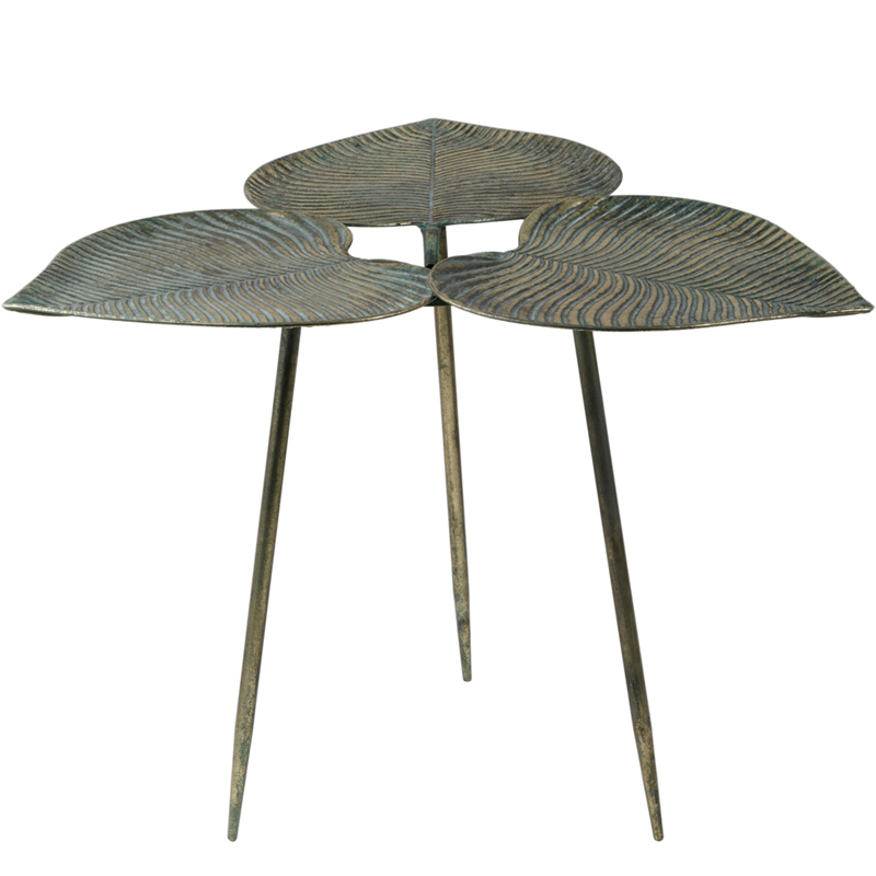 Приставной стол Lotus Leaves Side Table Винтажная латунь Приставной стол Lotus Leaves Side Table Винтажная латунь в Твери | Loft Concept