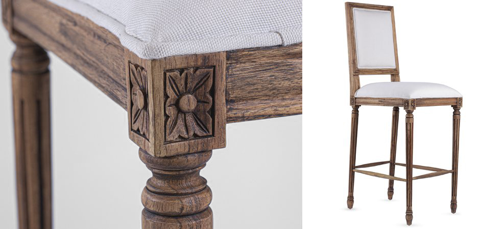 Барный стул JACOB bar stool Avory Linen Барный стул JACOB bar stool Avory Linen - Loft-Concept в Твери