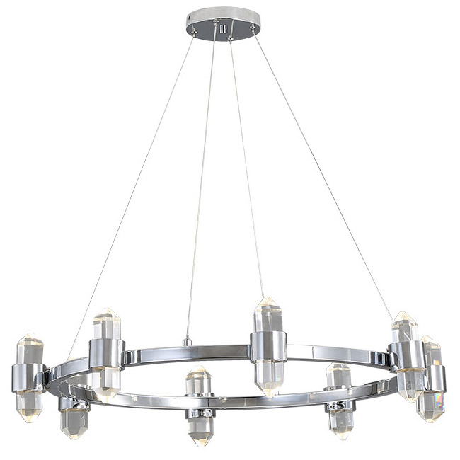 Люстра Crystal Ring Chandelier Chromium Хром Прозрачный Люстра Crystal Ring Chandelier Chromium Хром Прозрачный в Твери | Loft Concept