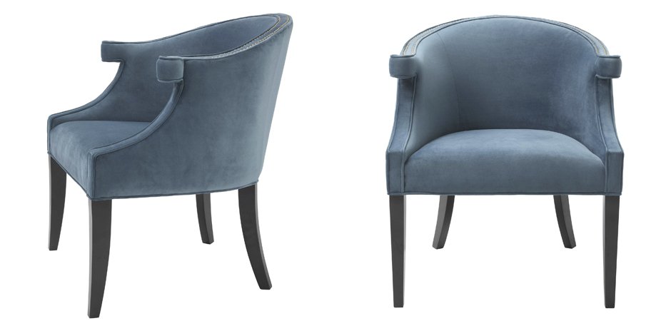 Кресло Eichholtz Chair Margaux blue Кресло Eichholtz Chair Margaux blue - Loft-Concept в Твери