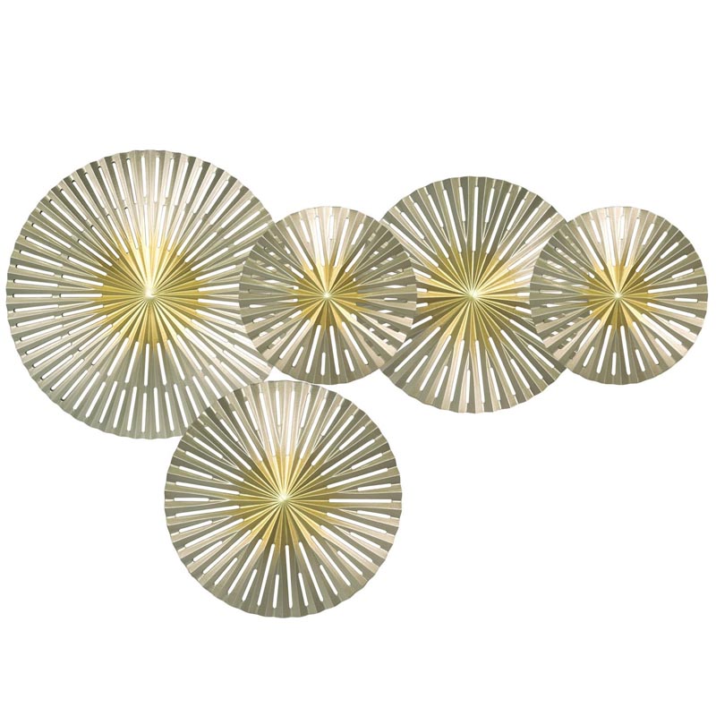Арт-объект Apollo Gold and Silver Wall Plaque Disc gap 5 Золотой Серебряный в Твери | Loft Concept 