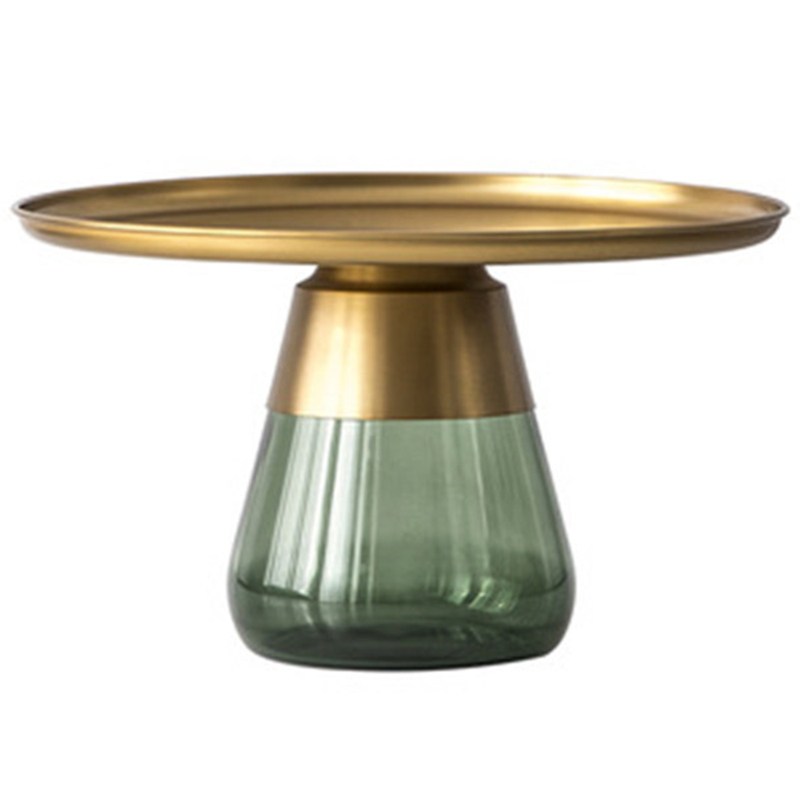 Круглый приставной стол Classico Round Green Side Table Латунь Зеленый Круглый приставной стол Classico Round Green Side Table Латунь Зеленый в Твери | Loft Concept