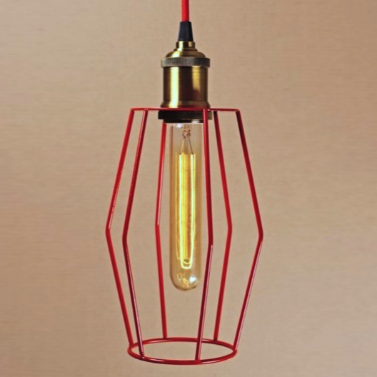 Подвесной светильник Wire Cage Pendant Spauk Red Красный Подвесной светильник Wire Cage Pendant Spauk Red Красный в Твери | Loft Concept