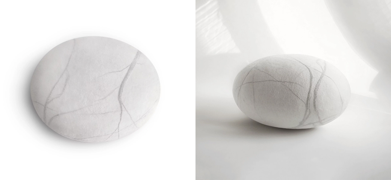 Пуф - Камень Белый Дзен - фото №1