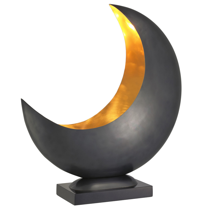 Настольная лампа Eichholtz Table Lamp Half Moon Латунь Черный Настольная лампа Eichholtz Table Lamp Half Moon Латунь Черный в Твери | Loft Concept