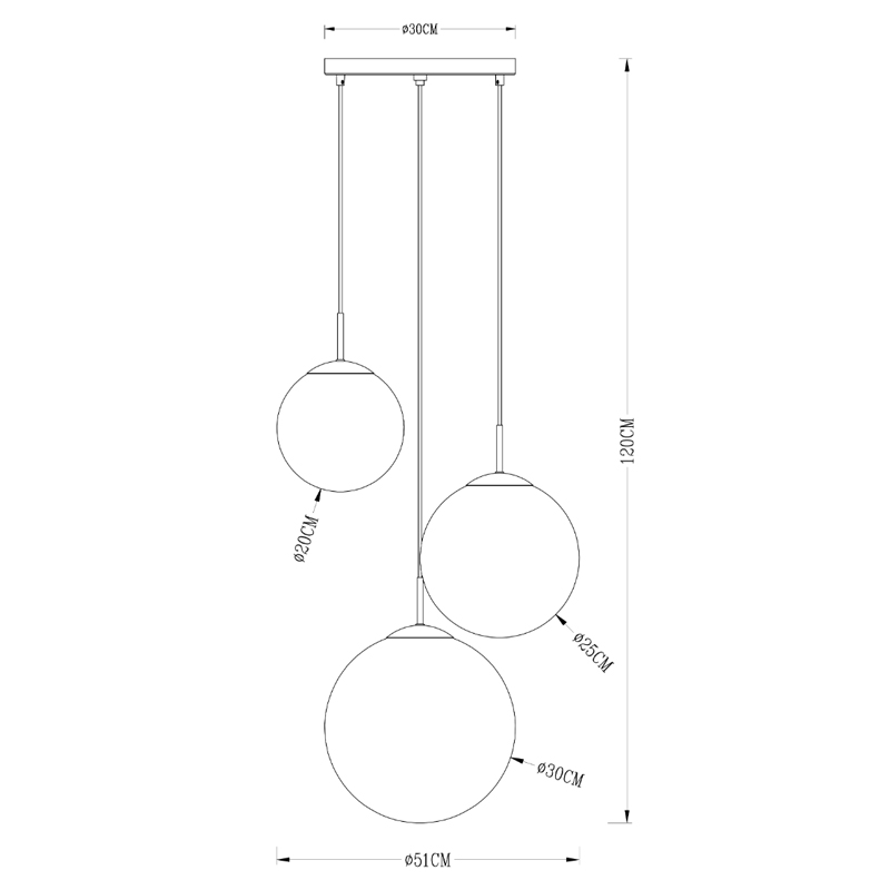 Люстра Ball Sunrise Pendant lamp smok 3 плафона Люстра Ball Sunrise Pendant lamp smok 3 плафона в Твери