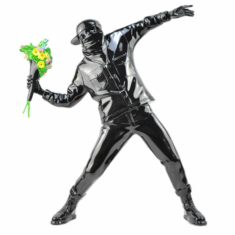 Статуэтка Banksy Flower Thrower Black  Черный в Твери | Loft Concept 