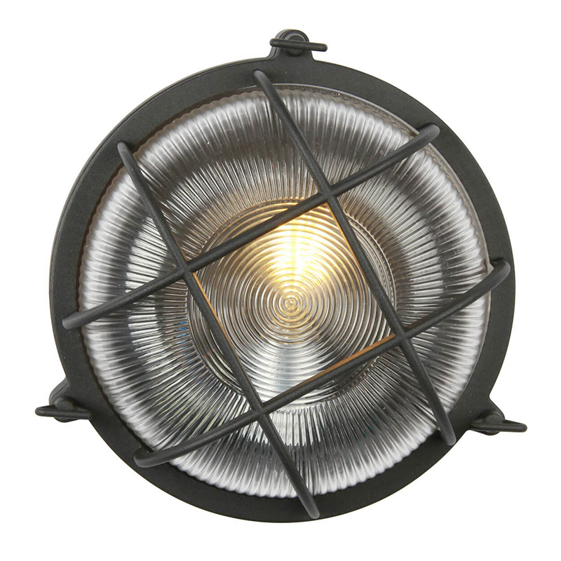 Уличный светильник Carden Cage Glass Round Черный Уличный светильник Carden Cage Glass Round Черный в Твери | Loft Concept