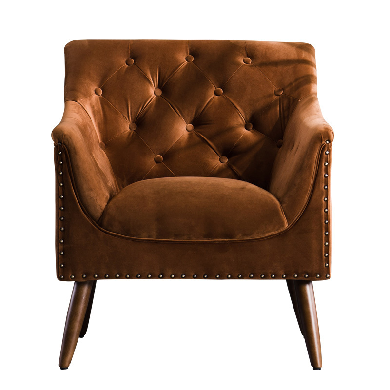 Кресло Terracotta Velvet Armchair Терракотовый Коричневый Кресло Terracotta Velvet Armchair Терракотовый Коричневый в Твери | Loft Concept