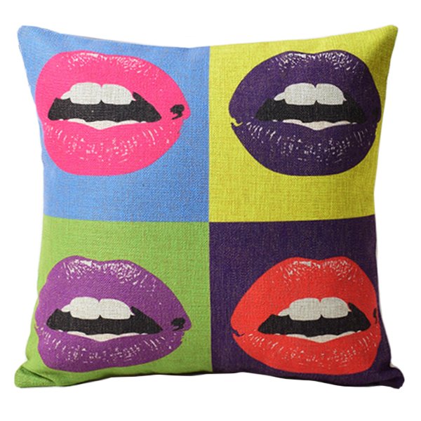 Декоративная подушка Lips Andy Warhol Мульти Декоративная подушка Lips Andy Warhol Мульти в Твери | Loft Concept