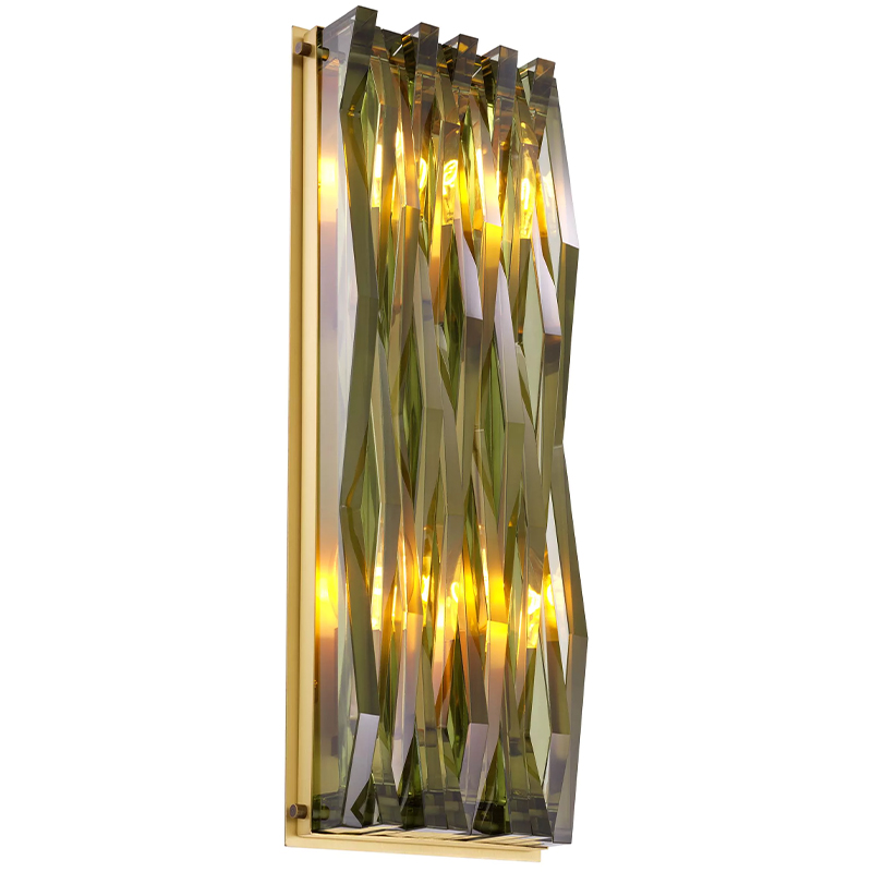 Бра Eichholtz Wall Lamp Nuvola L Green Латунь Зеленый смок Стекло Смок Бра Eichholtz Wall Lamp Nuvola L Green Латунь Зеленый смок Стекло Смок в Твери | Loft Concept