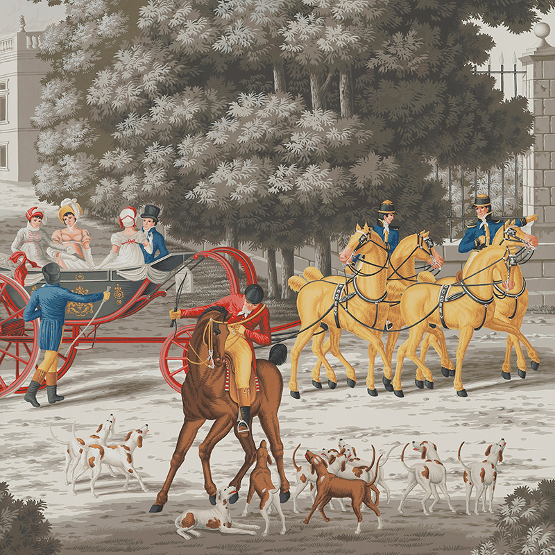 Обои ручная роспись La Chasse de Compiègne Jacquemart on Eau Forte Обои ручная роспись La Chasse de Compiègne Jacquemart on Eau Forte в Твери | Loft Concept