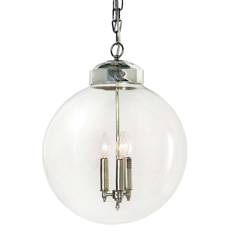 Подвесной светильник Conor Globe Hanging lamp Silver Серебряный Прозрачный (Transparent) Подвесной светильник Conor Globe Hanging lamp Silver Серебряный Прозрачный (Transparent) в Твери | Loft Concept
