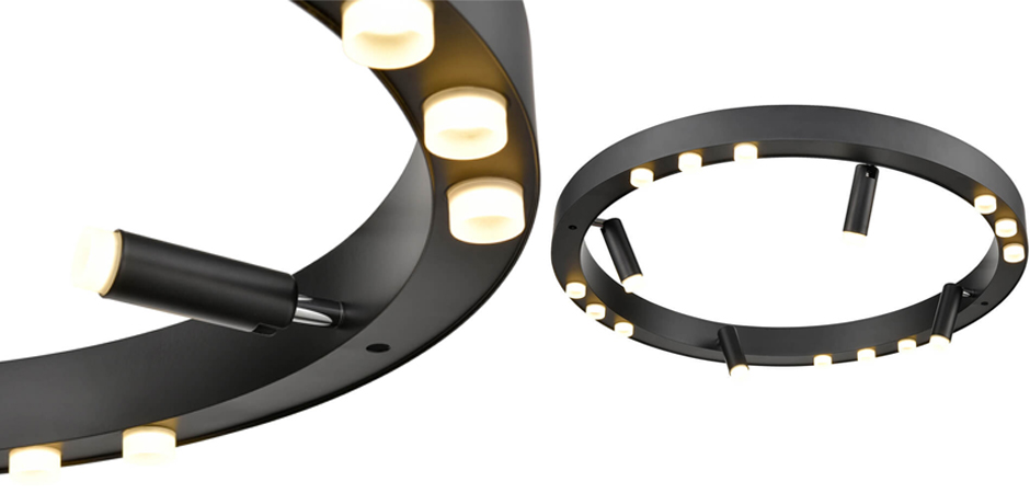Потолочный светильник Rigor & Conciseness Lighting Black Disk Потолочный светильник Rigor & Conciseness Lighting Black Disk - Loft-Concept в Твери