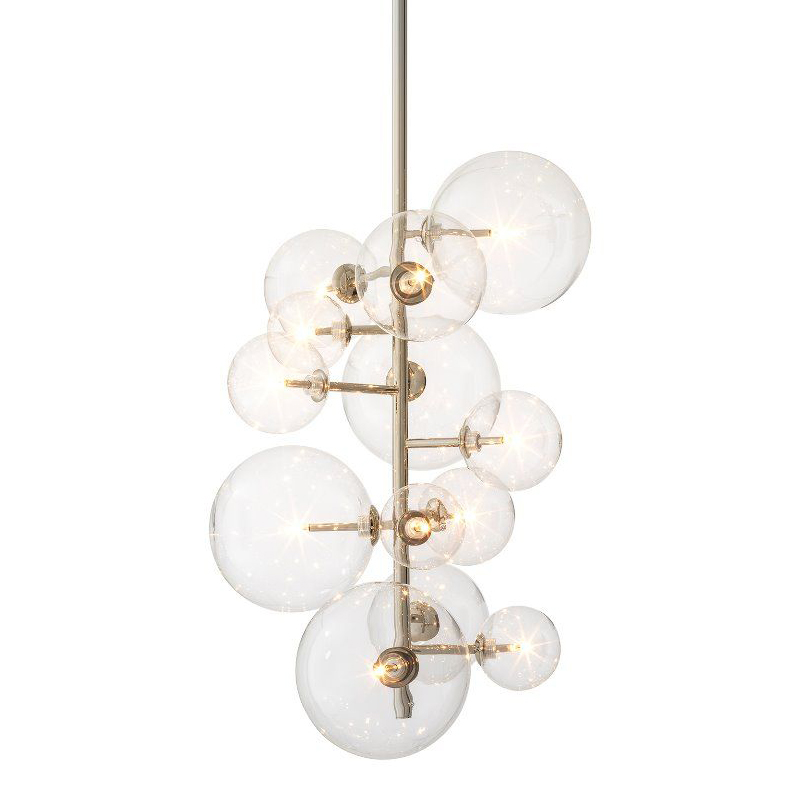 Люстра Eichholtz Chandelier Ezra Nickel Никель Прозрачный Люстра Eichholtz Chandelier Ezra Nickel Никель Прозрачный в Твери | Loft Concept