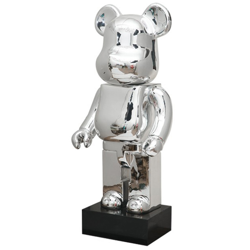 Статуэтка Bearbrick Silver on stand Серебряный Статуэтка Bearbrick Silver on stand Серебряный в Твери | Loft Concept