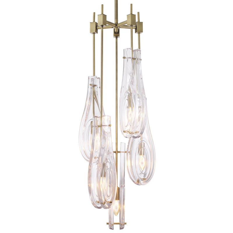 Люстра Eichholtz Chandelier Bellano L Brass Латунь Прозрачный Люстра Eichholtz Chandelier Bellano L Brass Латунь Прозрачный в Твери | Loft Concept