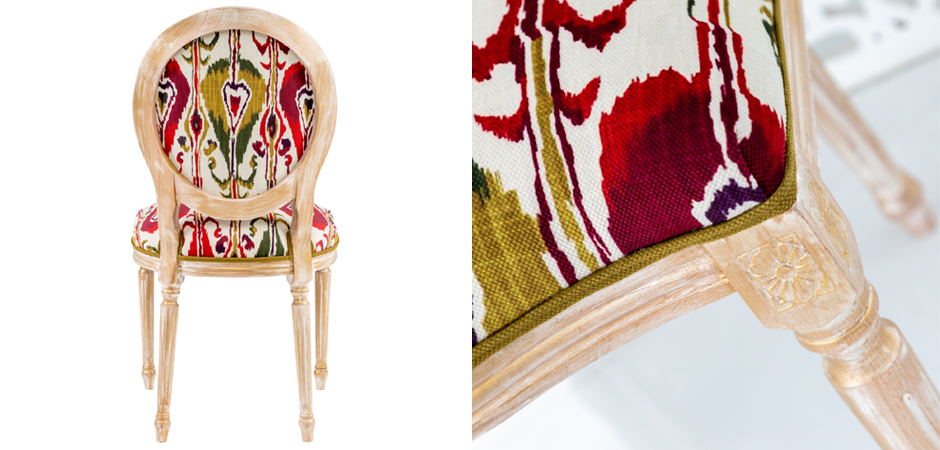 Стул Ikat Pattern Красно-белый Стул Ikat Pattern Красно-белый - Loft-Concept в Твери