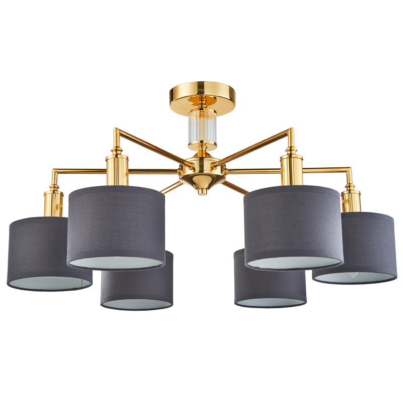Люстра Laurent Chandelier grey 65 Глянцевое золото Серый Прозрачный Люстра Laurent Chandelier grey 65 Глянцевое золото Серый Прозрачный в Твери | Loft Concept