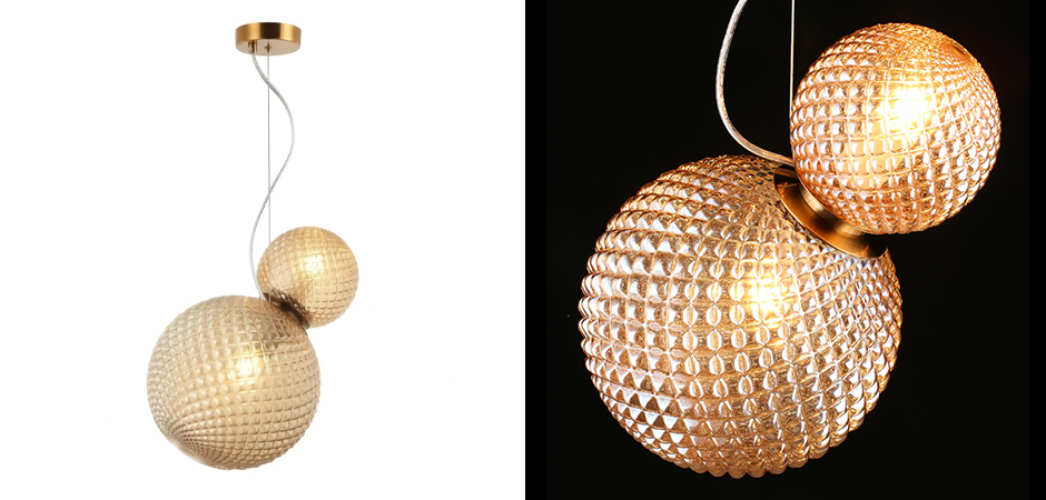 Подвесной светильник Perforated Bubbles с темным плафоном Подвесной светильник Perforated Bubbles с темным плафоном - Loft-Concept в Твери