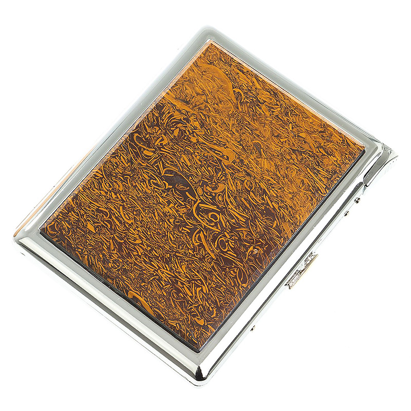 Портсигар с газовой зажигалкой из натурального камня Яшма Змеиная Stone Cigarettes Cases Оранжевый Серебряный Портсигар с газовой зажигалкой из натурального камня Яшма Змеиная Stone Cigarettes Cases Оранжевый Серебряный в Твери | Loft Concept