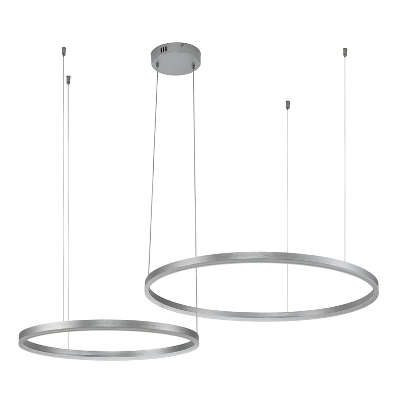 Подвесной светильник Neo Circles Double Silver Серебряный Подвесной светильник Neo Circles Double Silver Серебряный в Твери | Loft Concept
