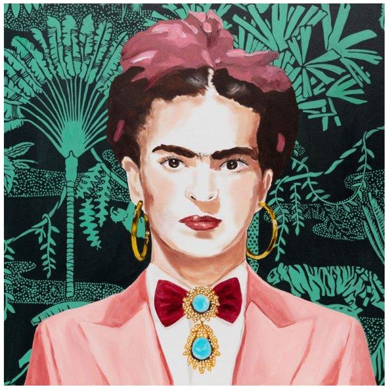 Картина Frida with Pink Power Suit and Jungle Wallpaper Мульти Картина Frida with Pink Power Suit and Jungle Wallpaper Мульти в Твери | Loft Concept