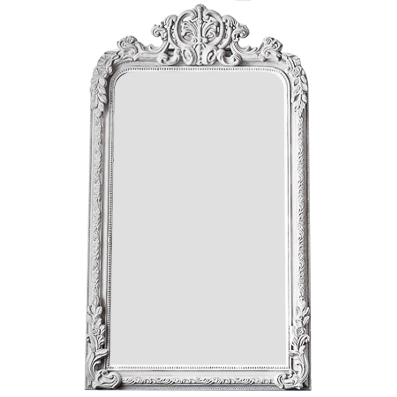 Зеркало Aged White Mirror Белый винтажная патина Античное зеркальное стекло Зеркало Aged White Mirror Белый винтажная патина Античное зеркальное стекло в Твери | Loft Concept
