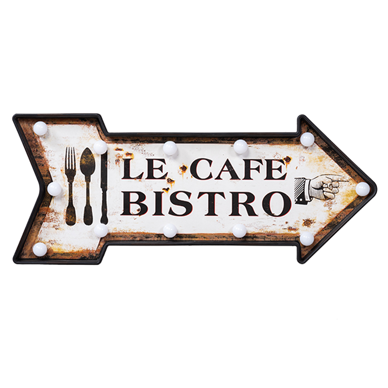 Аксессуар на стену Le cafe bistro Белый Коричневый винтаж Аксессуар на стену Le cafe bistro Белый Коричневый винтаж в Твери | Loft Concept