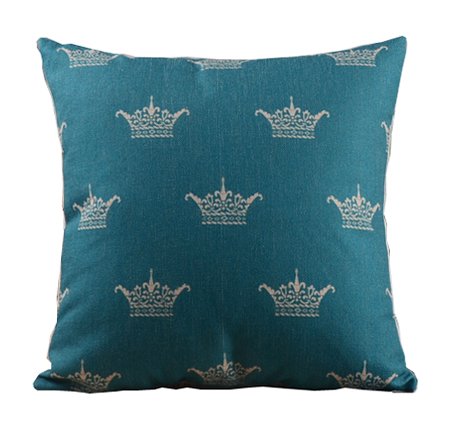 Подушка crown and blue Бирюзовый Подушка crown and blue Бирюзовый в Твери | Loft Concept