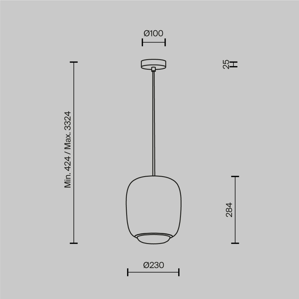 Подвесной светильник Brio Серый 3000К 12Вт в Твери