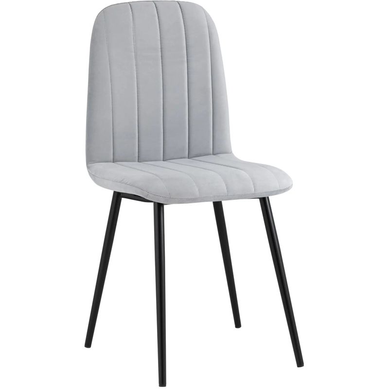 Стул Easy Chair Велюр Светло-Серый цвет Светло-серый Черный Стул Easy Chair Велюр Светло-Серый цвет Светло-серый Черный в Твери | Loft Concept