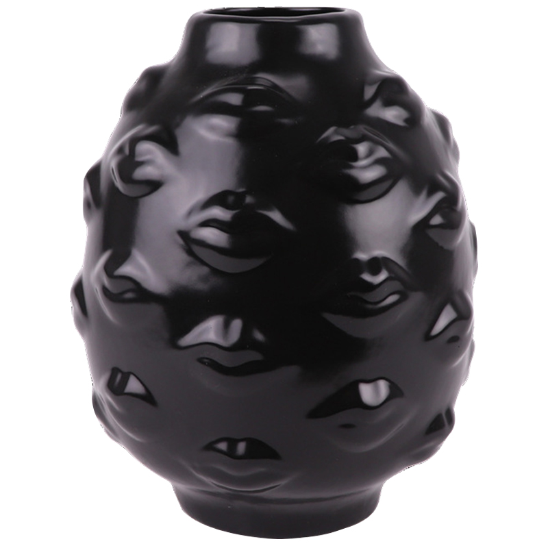 Ваза GILDED GALA ROUND BLACK Vase Черный Ваза GILDED GALA ROUND BLACK Vase Черный в Твери | Loft Concept