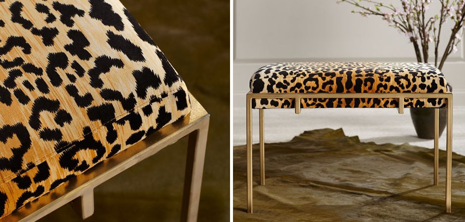 Пуф Metal and Leopard Ottoman Пуф Metal and Leopard Ottoman - Loft-Concept в Твери