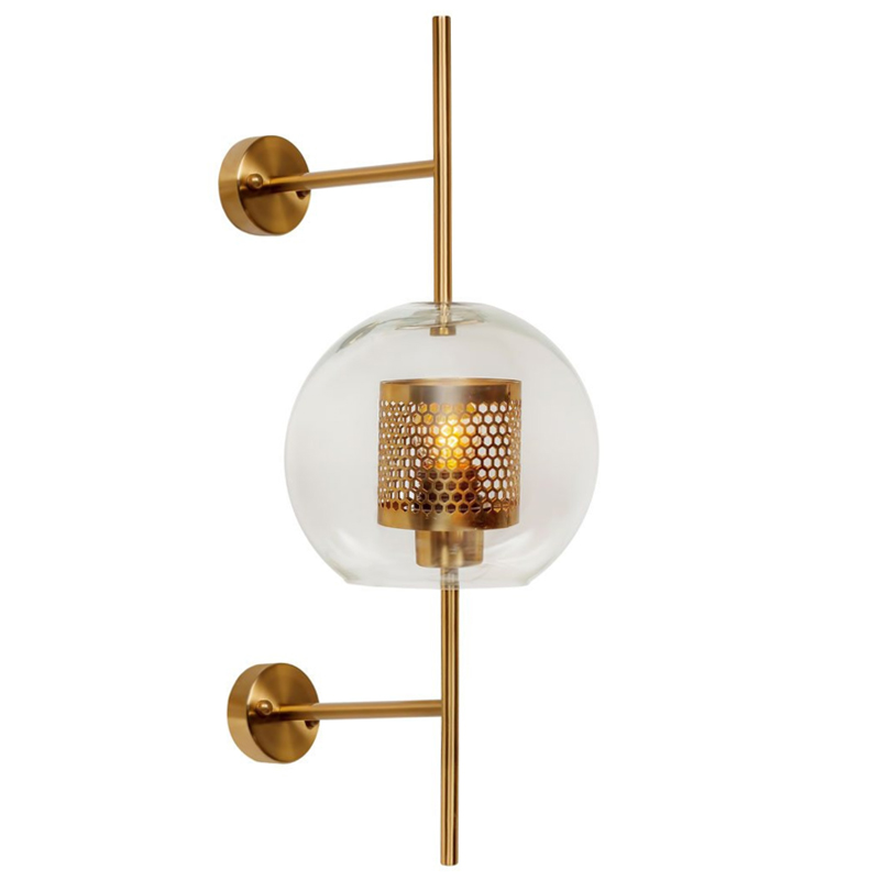 Бра Perforation Wall Lamp Gold 58 Золотой Прозрачное Стекло Бра Perforation Wall Lamp Gold 58 Золотой Прозрачное Стекло в Твери | Loft Concept