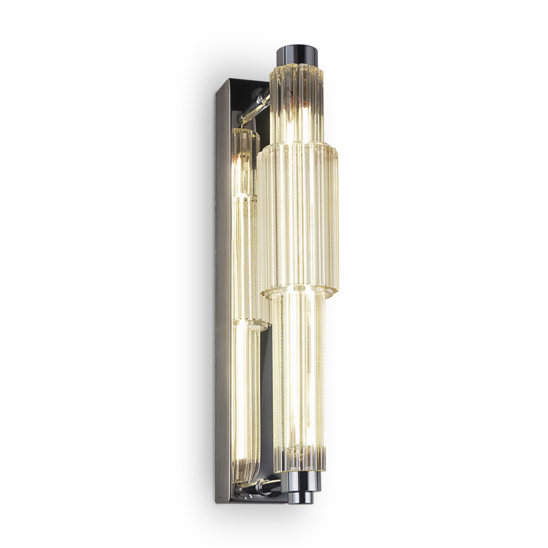 Бра с вертикальным узким плафоном Fuse Crystal Beige Хром Бежевый Бра с вертикальным узким плафоном Fuse Crystal Beige Хром Бежевый в Твери | Loft Concept