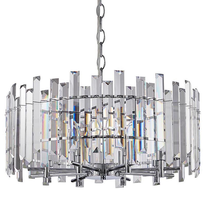 Люстра Langley Chandelier chrome 60 Хром Прозрачный Люстра Langley Chandelier chrome 60 Хром Прозрачный в Твери | Loft Concept
