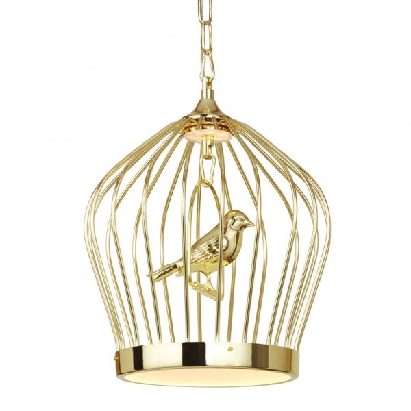 Люстра Birdcage Chandelier Gold Глянцевое золото Люстра Birdcage Chandelier Gold Глянцевое золото в Твери | Loft Concept