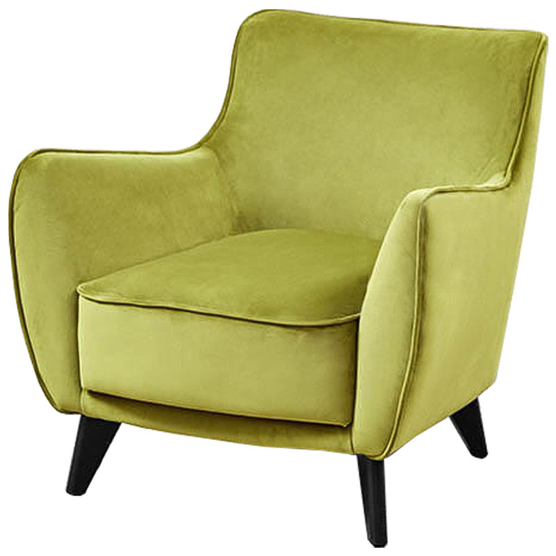 Кресло Light Green Softness Chair Салатовый Коричневый Кресло Light Green Softness Chair Салатовый Коричневый в Твери | Loft Concept