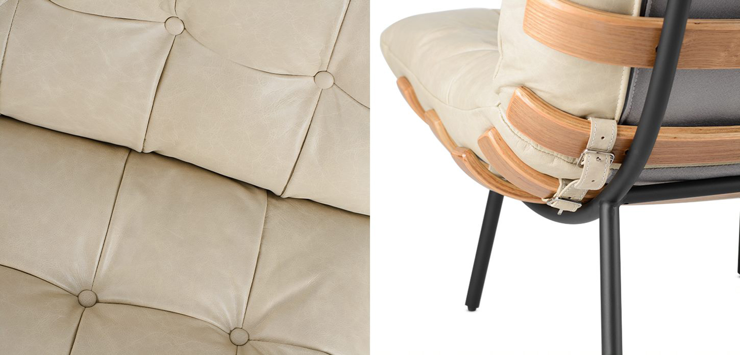 Кресло Philbert Chair beige leather - фото №1