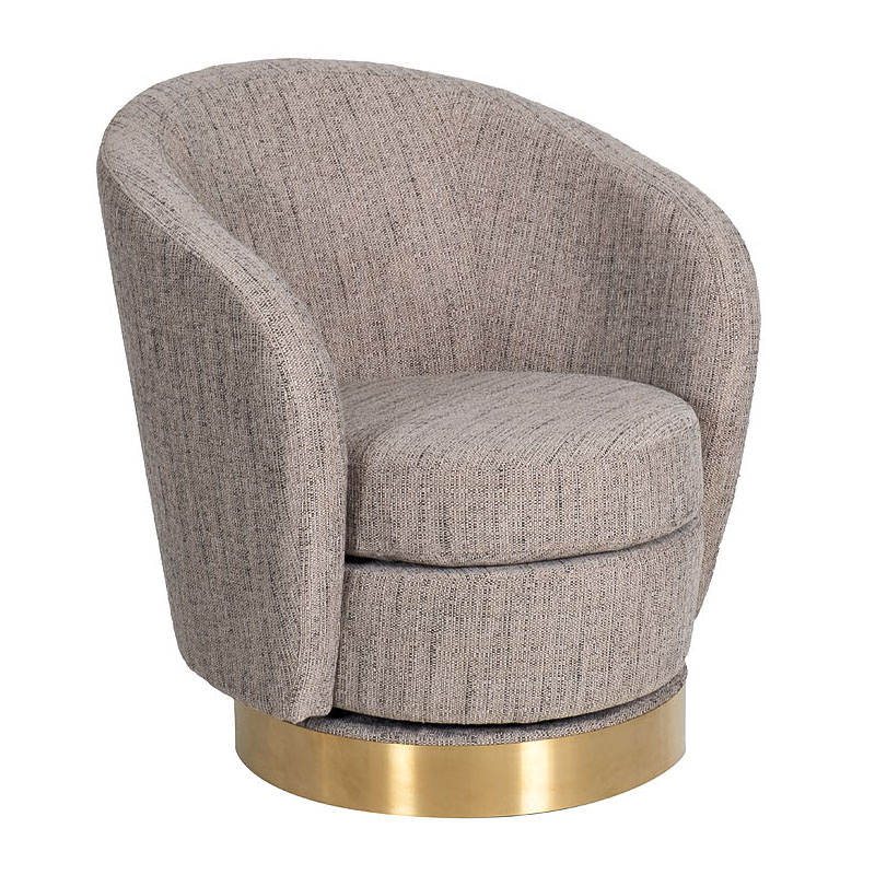 Кресло Julia Armchair Golden Belt Бежево-серый Кресло Julia Armchair Golden Belt Бежево-серый в Твери | Loft Concept