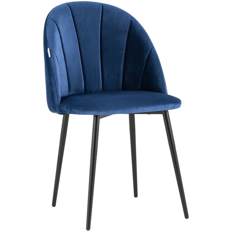 Стул Balsari S Chair Синий Велюр Синий Черный Стул Balsari S Chair Синий Велюр Синий Черный в Твери | Loft Concept