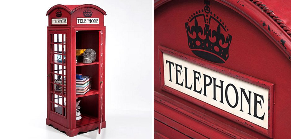 Витрина "Телефонная будка" London telephone box Витрина "Телефонная будка" London telephone box - Loft-Concept в Твери