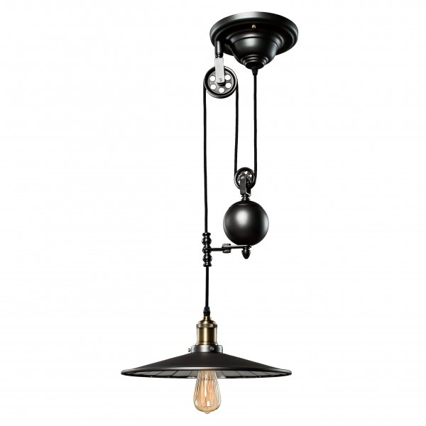 Подвесной светильник Loft Cone Pendant Balance Line 1 Винтажный черный Подвесной светильник Loft Cone Pendant Balance Line 1 Винтажный черный в Твери | Loft Concept