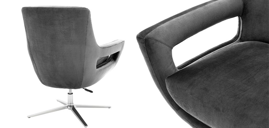 Кресло Eichholtz Swivel Chair Flavio Grey Кресло Eichholtz Swivel Chair Flavio Grey - Loft-Concept в Твери