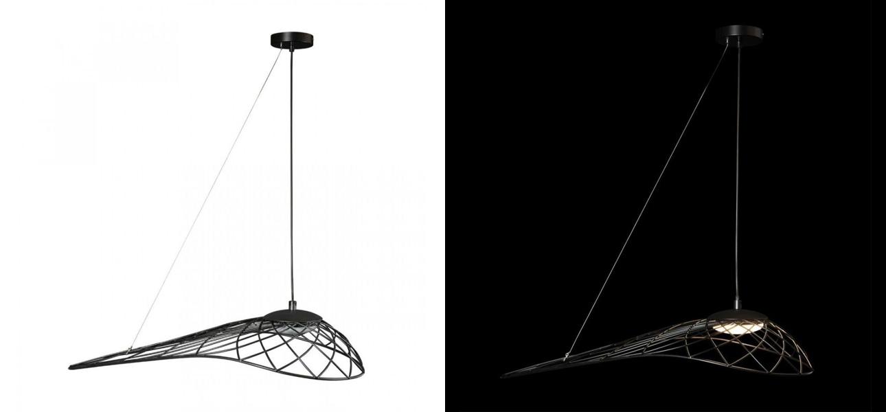 Светильник подвесной Friture Vertigo Pendant Black 57 см - фото №1