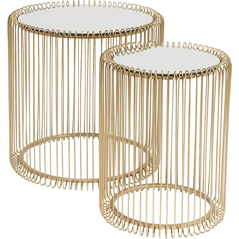 Комплект приставных столов Mirror Surface Brass Tables Латунь Зеркало Комплект приставных столов Mirror Surface Brass Tables Латунь Зеркало в Твери | Loft Concept
