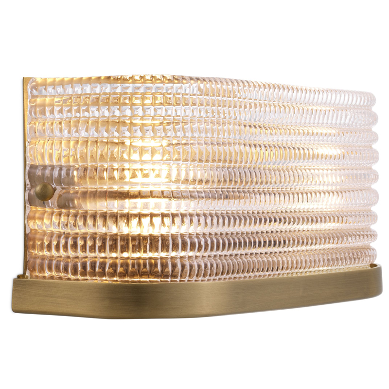 Бра Eichholtz Wall Lamp Culver Прозрачный Латунь Античная полированная Бра Eichholtz Wall Lamp Culver Прозрачный Латунь Античная полированная в Твери | Loft Concept